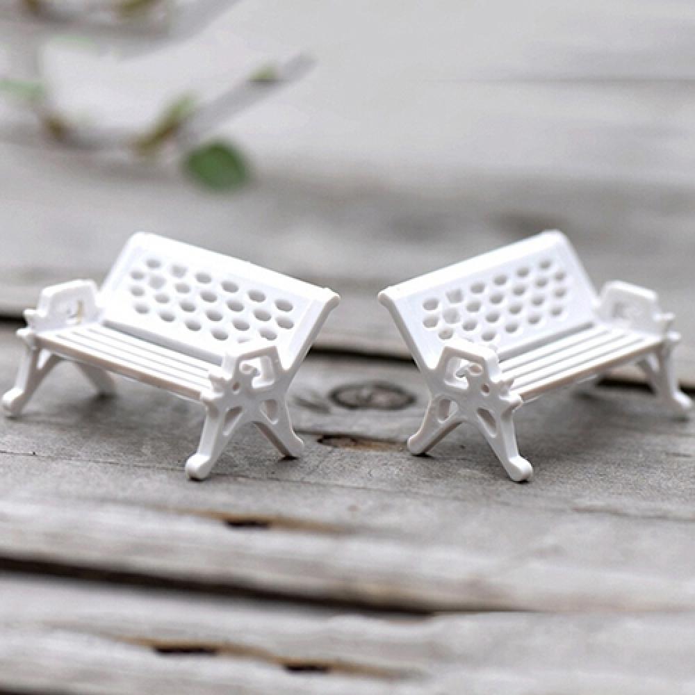 Bonsai Garden Bench - 2Pcs Mini Park Seat Bench Cute