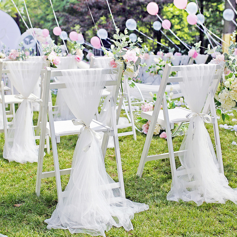 Bonsai Garden Bench - 1PC 500cm*48cm gauze gauze wedding layout