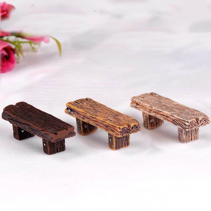Bonsai Garden Bench - 6Pcs Cute Wooden Chair Stool Fairy