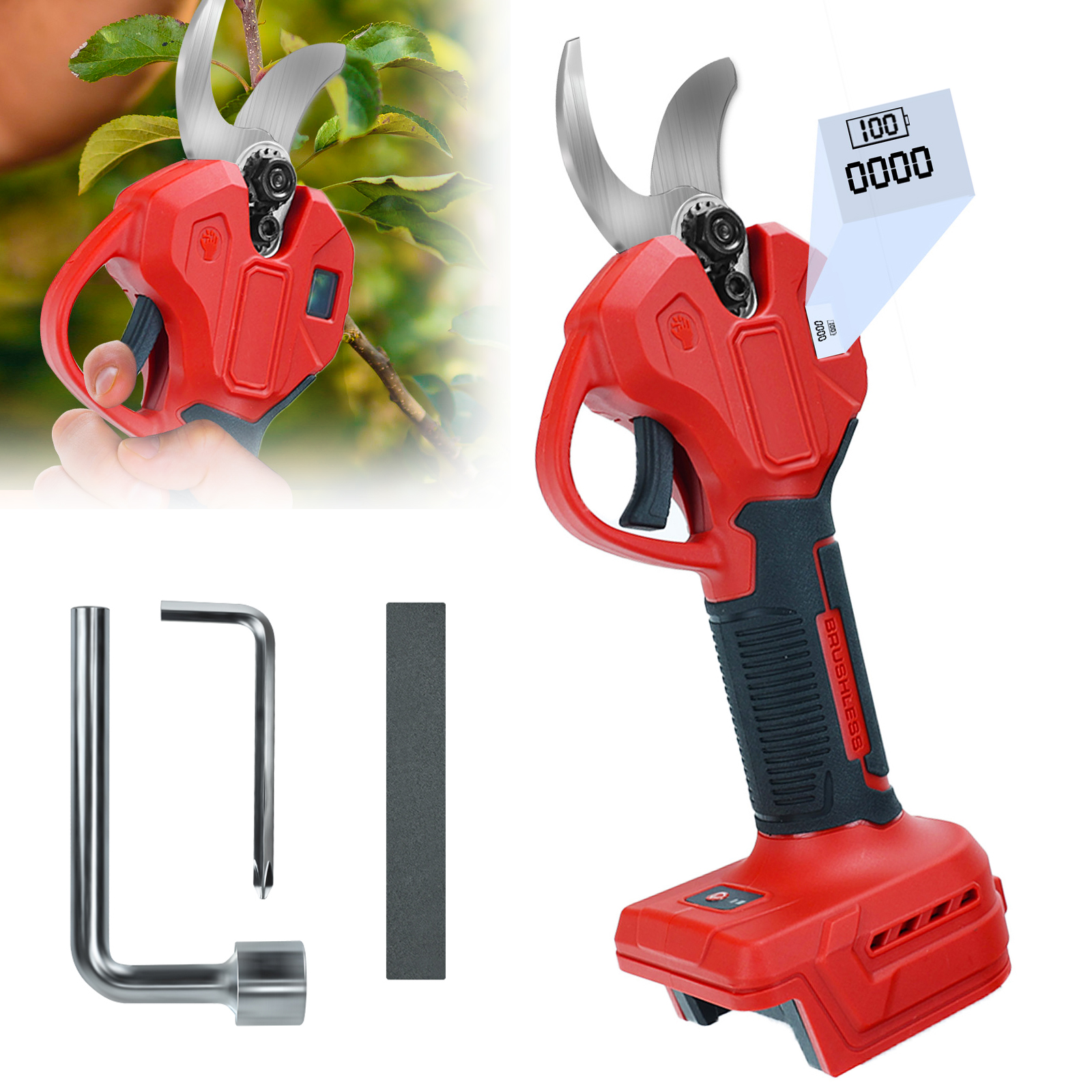 Bonsai Garden Tree - 30mm Brushless Electric Pruning Shears 600W