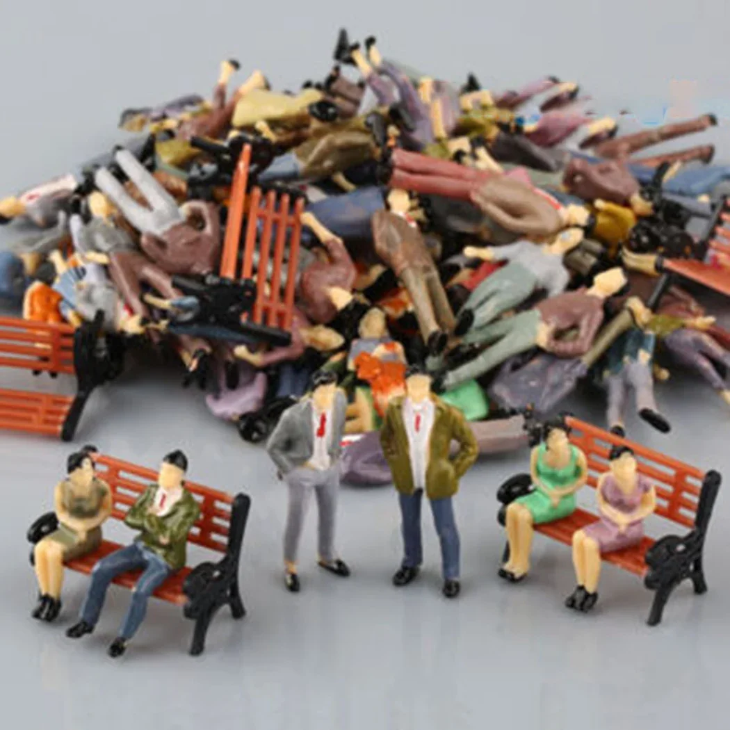 Bonsai Garden Bench - 50pcs Seated Standing Model People Passanger