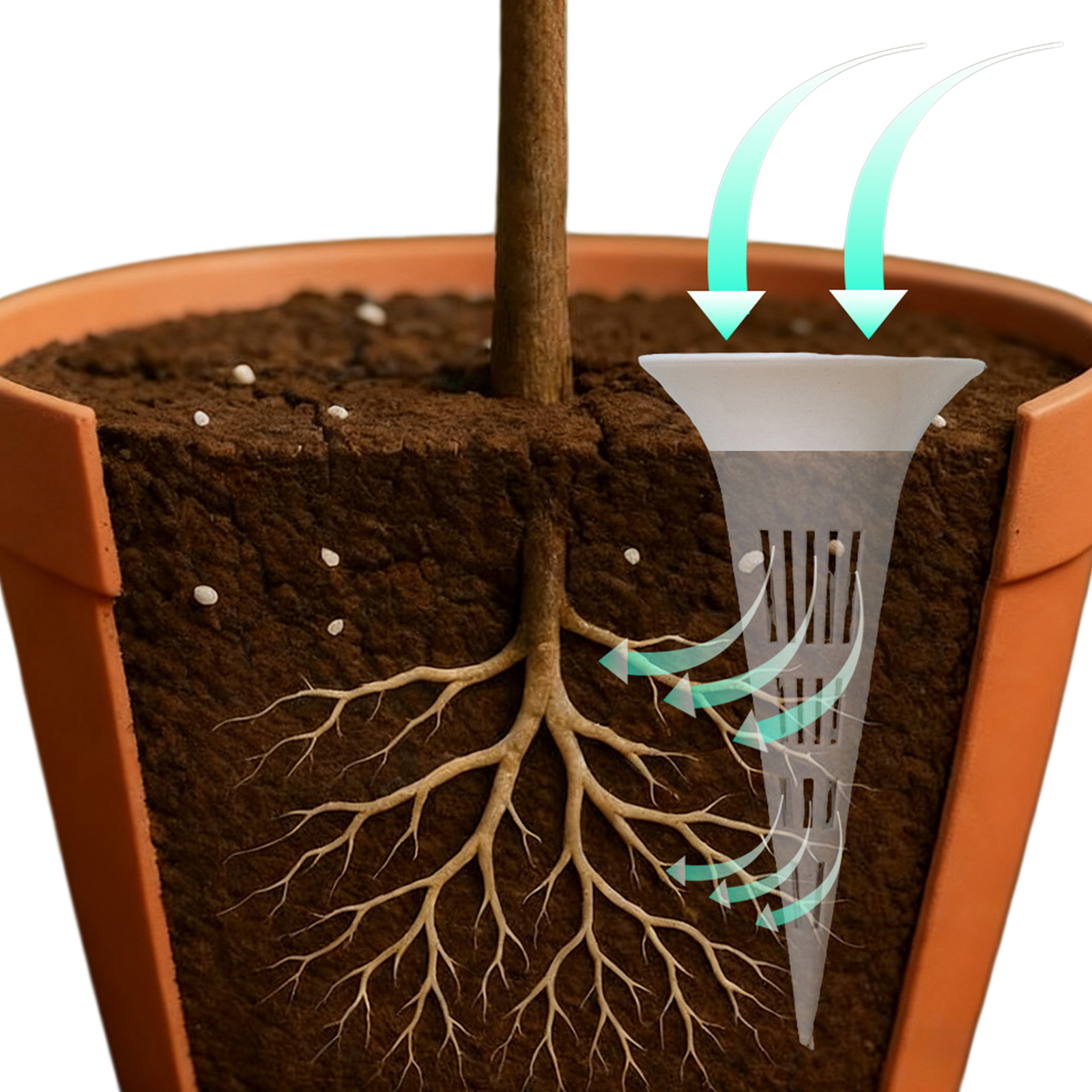 Bonsai Garden Pot - Multi-Hole Water Stakes Prevent Root Rot