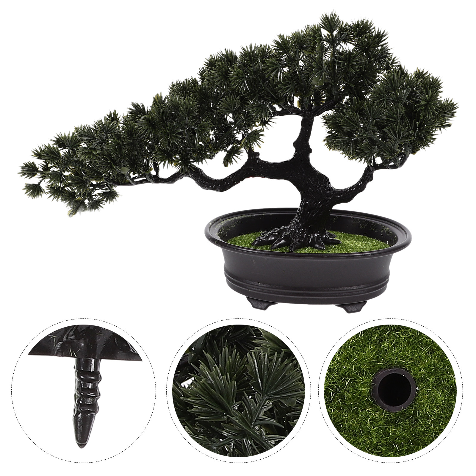 Bonsai Garden Display - Artificial Pine Bonsai Tree Lifelike Mini