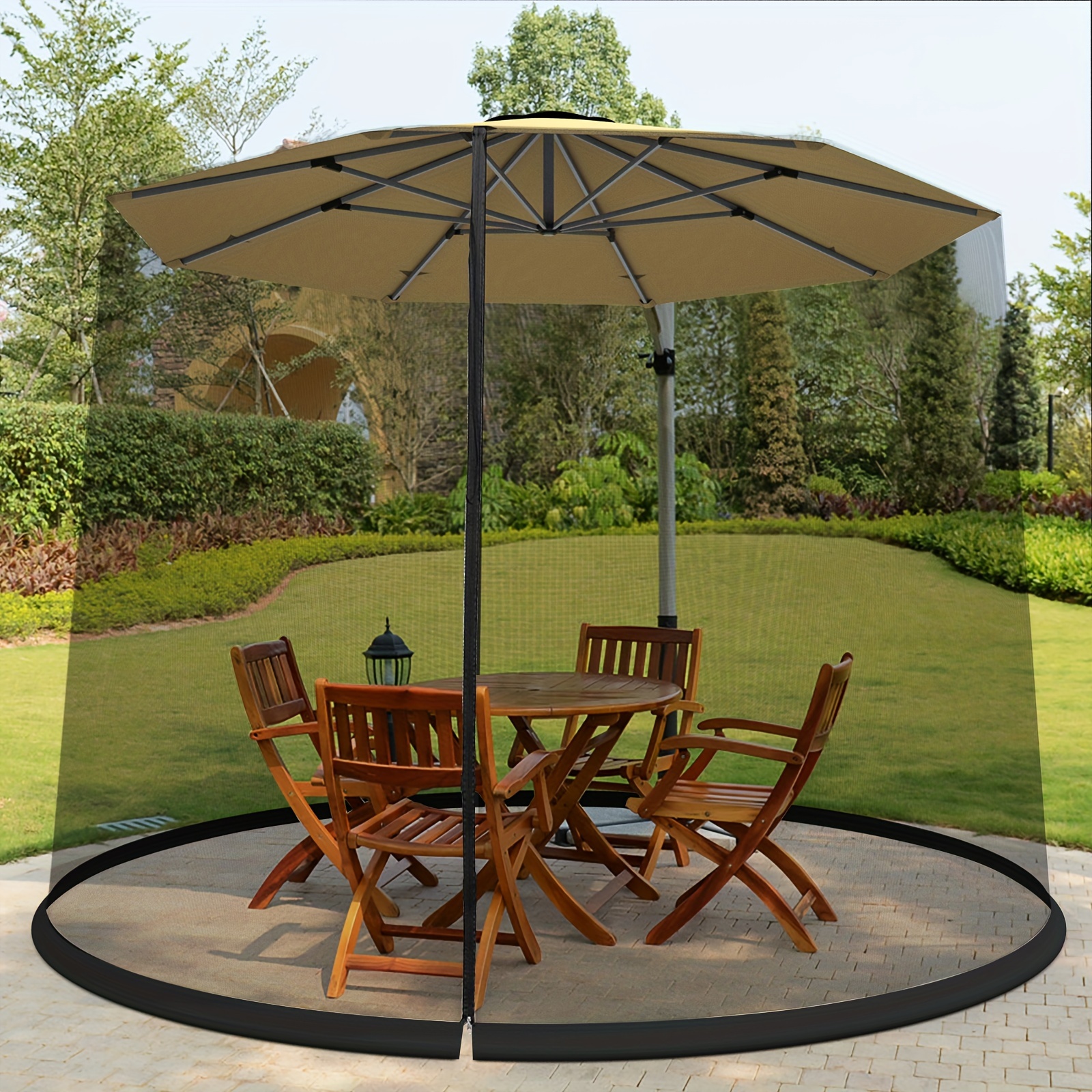 Bonsai Garden Bench - 9FT 10FT Patio Umbrella Mosquito Net