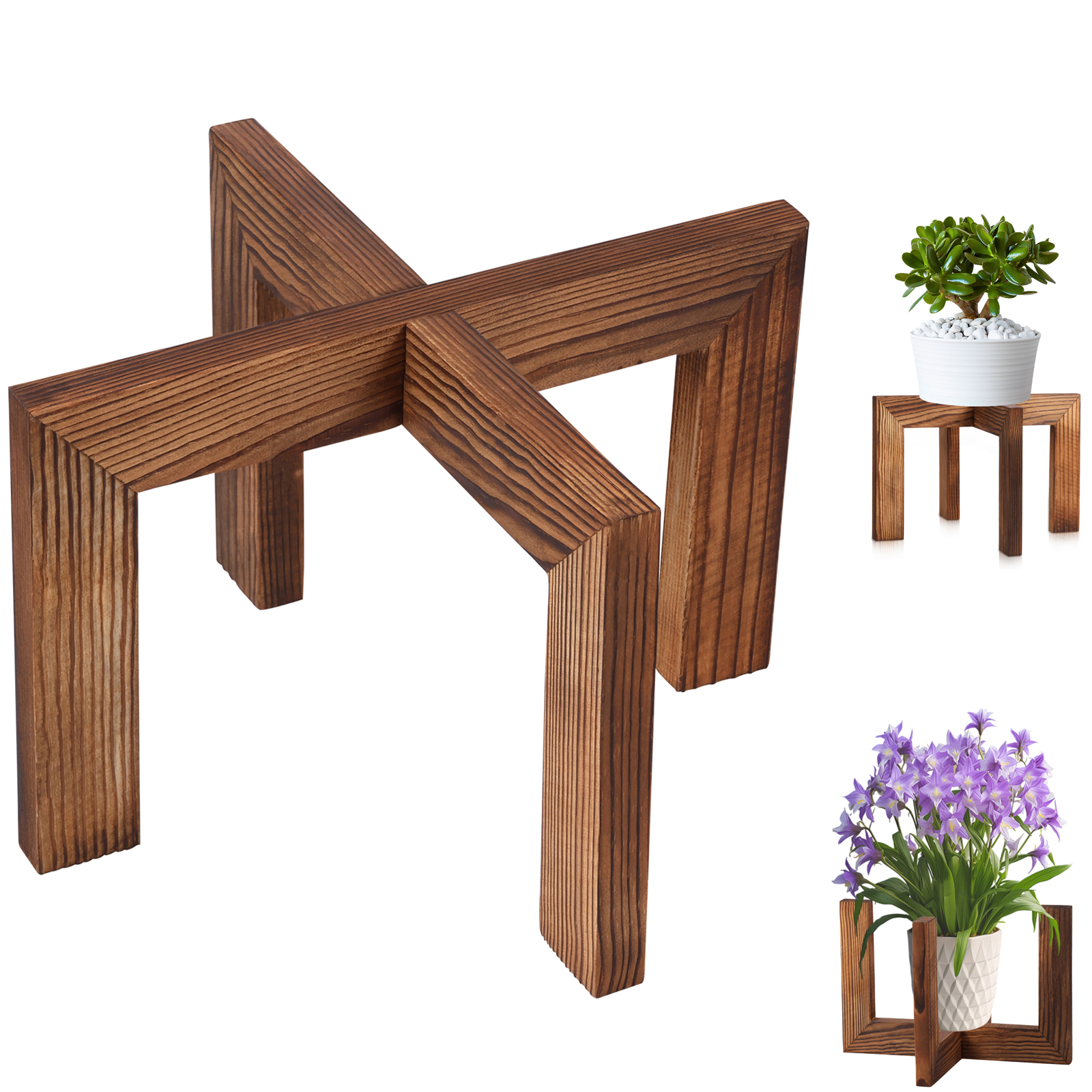 Bonsai Garden Display - Wood Flowerpot Holder Indoor Floor-Standing Bonsai