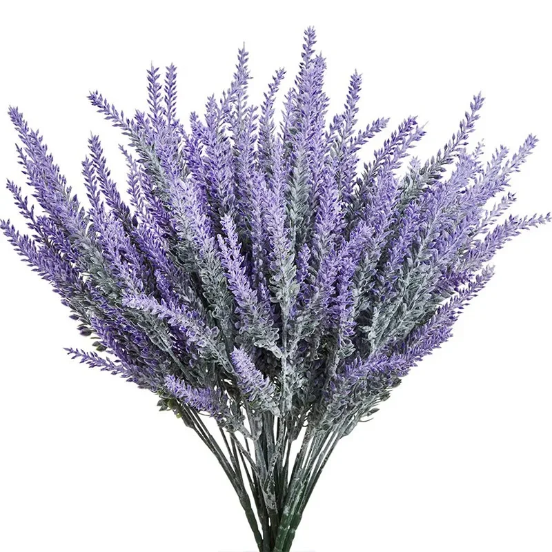 Bonsai Garden Bench - 1 Bundle Purple Artificial Lavender Flowers