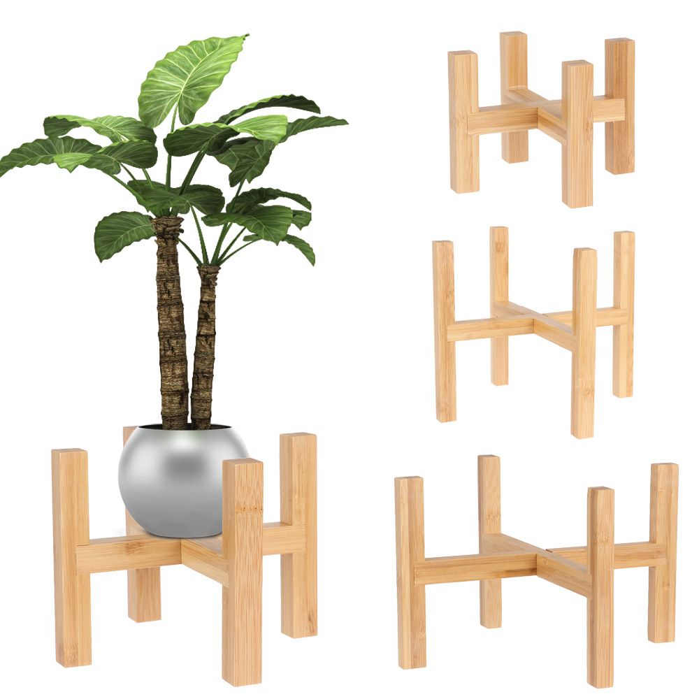 Bonsai Garden Display - Bonsai Display Stand Bamboo Trays Floor-Standing