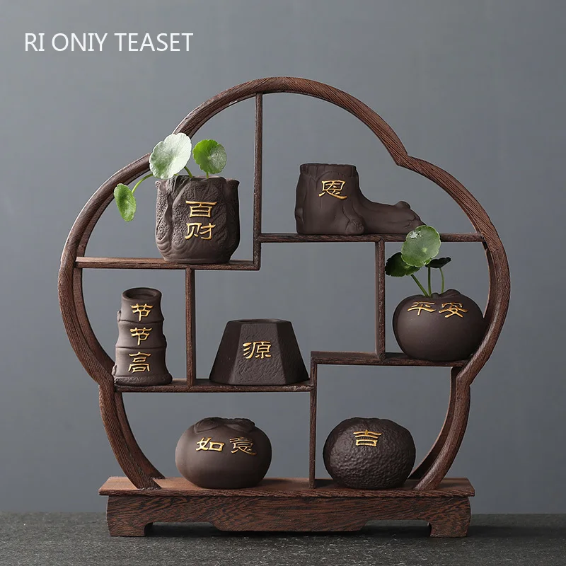 Creative Purple Clay Tea Pet F - огляд і ціна Bonsai Garden Pot