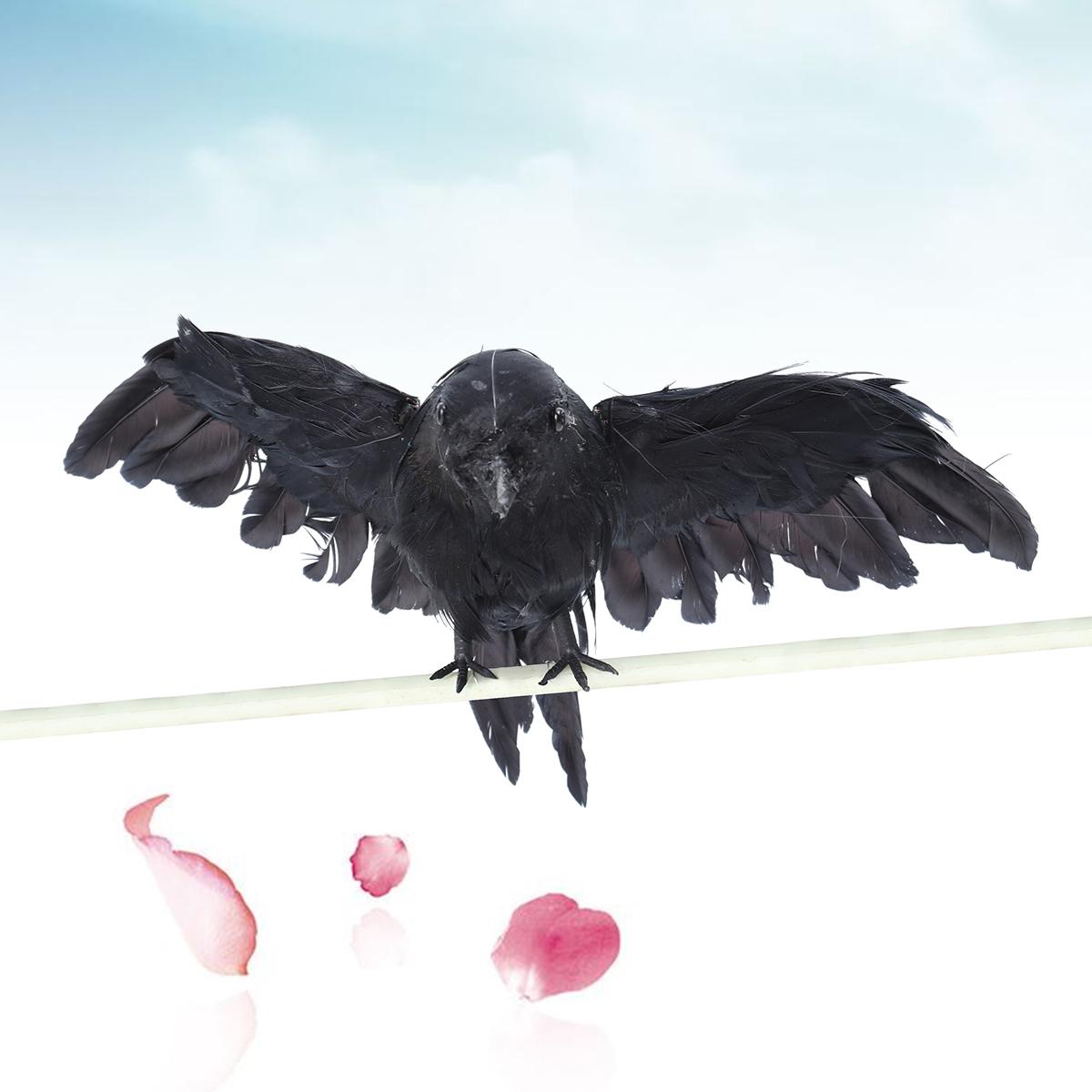 1 pc Artificial Crow Props Bla - огляд і ціна Bonsai Garden Display