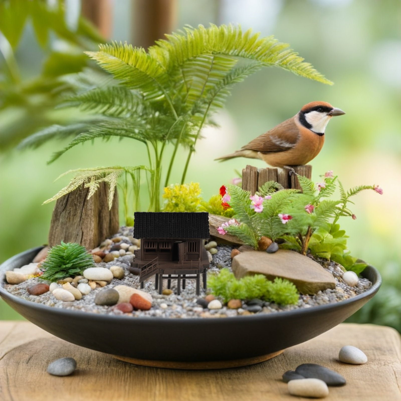Miniature Chinese Pavilion Sta - огляд і ціна Bonsai Garden Display