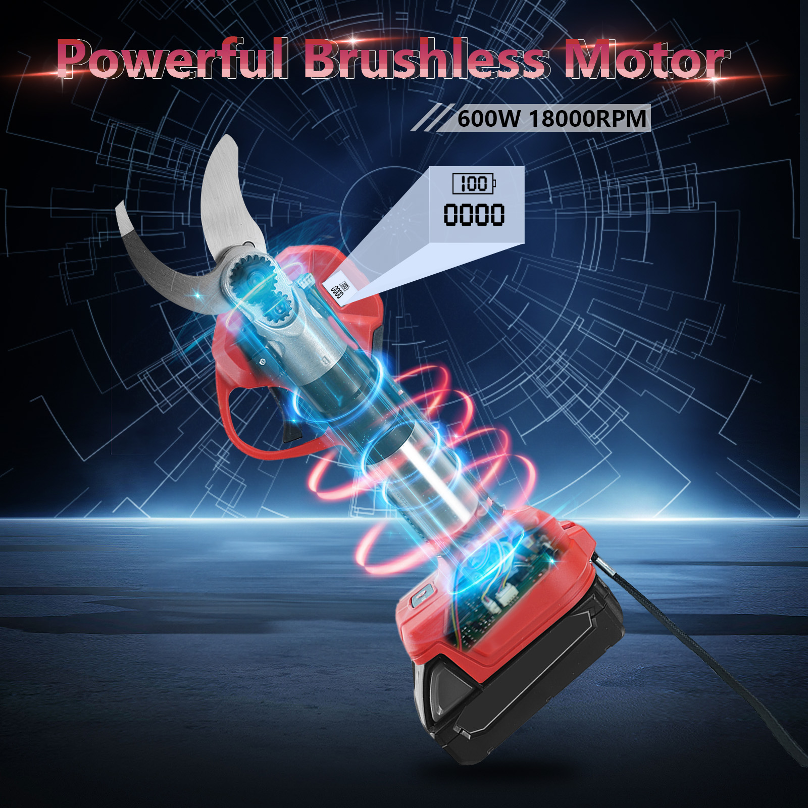 30mm Brushless Electric Prunin - огляд і ціна Bonsai Garden Tree