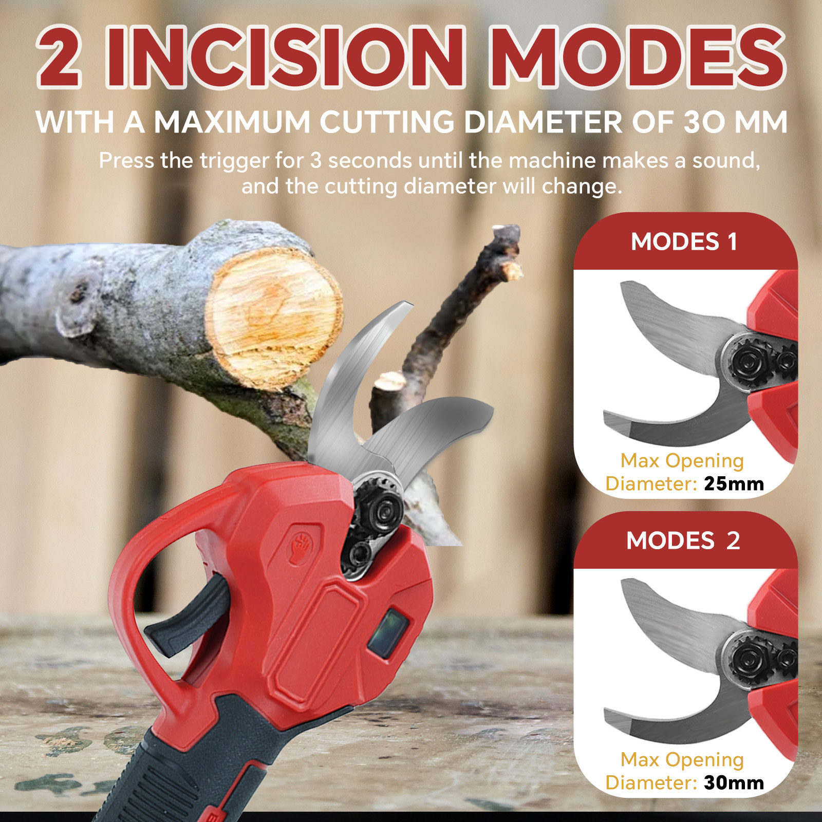 30mm Brushless Electric Prunin - огляд і ціна Bonsai Garden Tree
