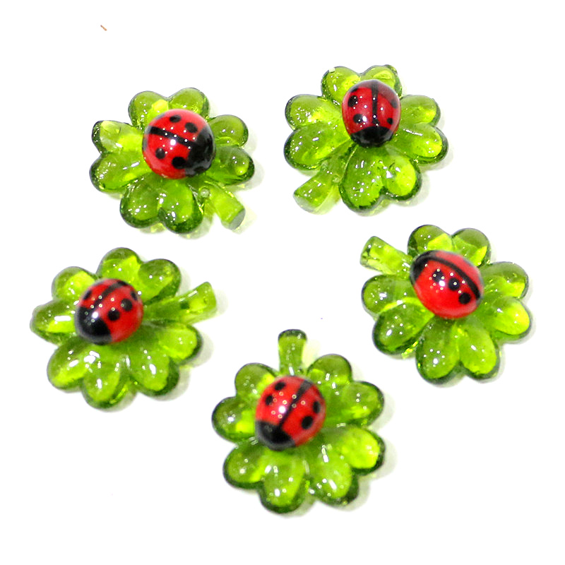 5pcs Green Mini Glass Four-Lea - огляд і ціна Bonsai Garden Bench