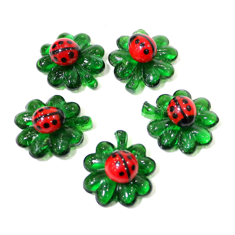 5pcs Green Mini Glass Four-Lea - огляд і ціна Bonsai Garden Bench