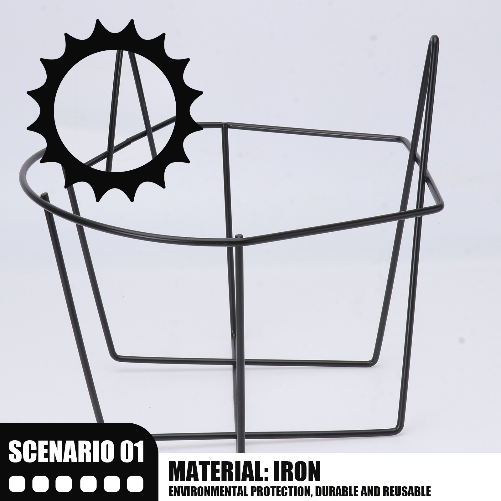 1Pcs Ironwork Wall Plant Rack  - огляд і ціна Bonsai Garden Pot