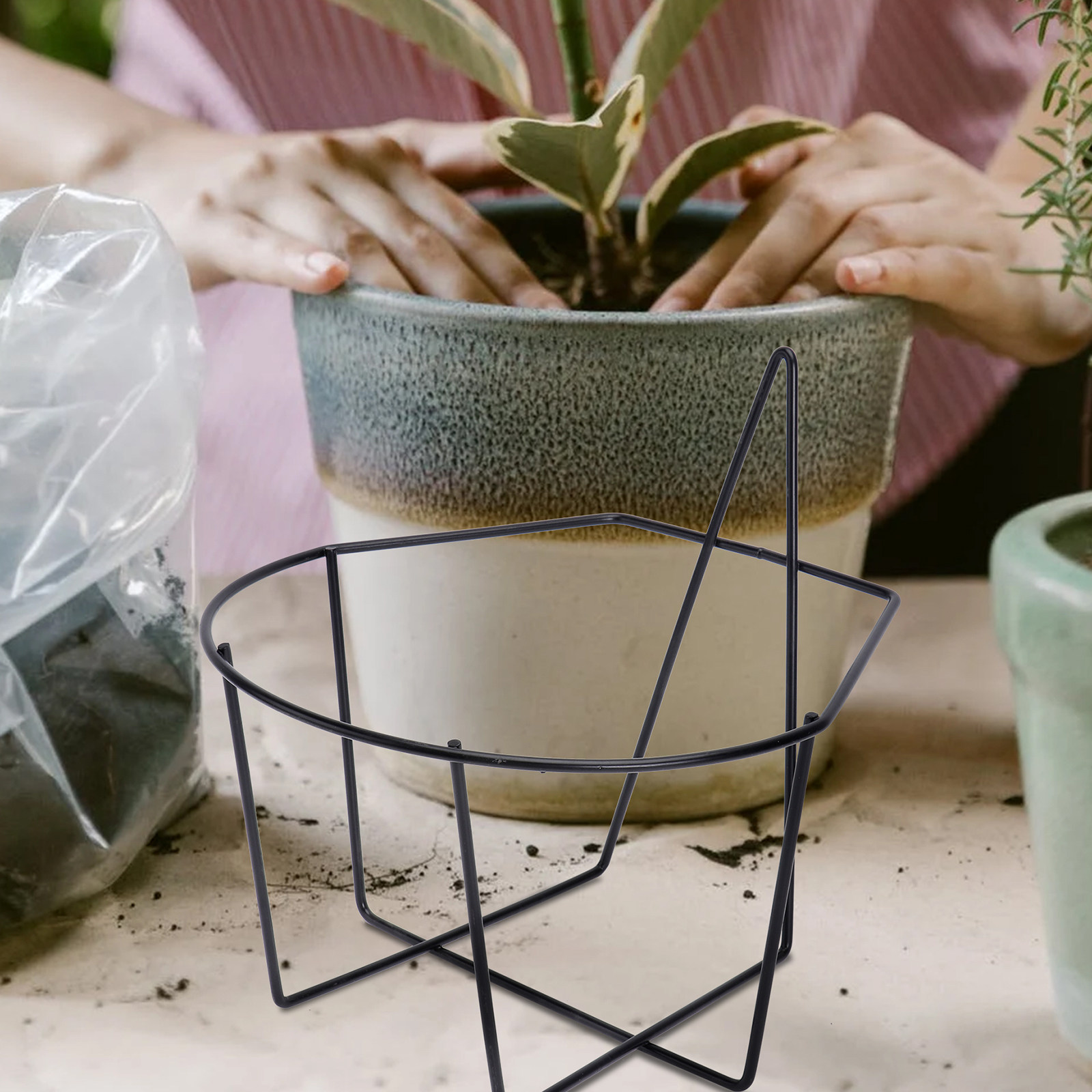 1Pcs Ironwork Wall Plant Rack  - огляд і ціна Bonsai Garden Pot