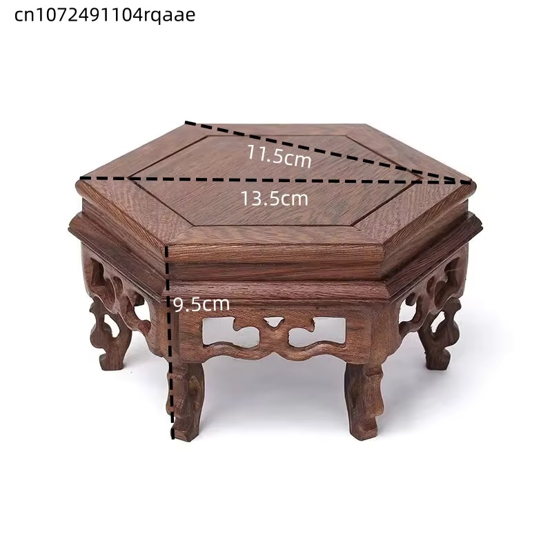 Wooden Hexagonal Plant Stand F - огляд і ціна Bonsai Garden Display