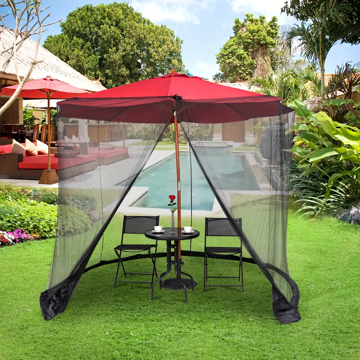 9FT 10FT Patio Umbrella Mosqui - огляд і ціна Bonsai Garden Bench